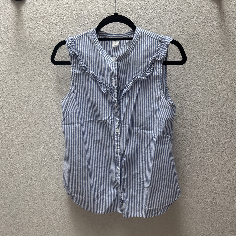 Old Navy Blue and White Striped Top